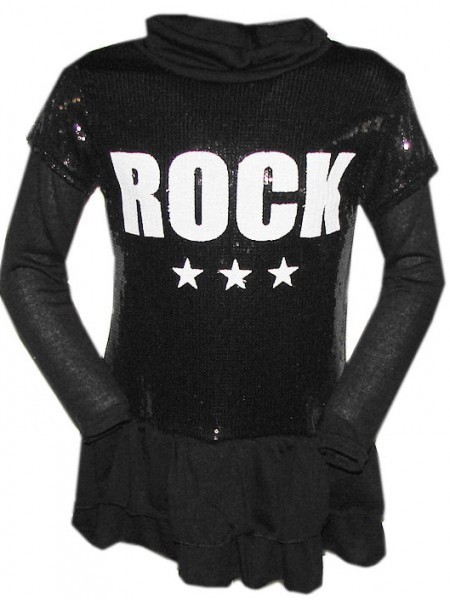 Tuniek glitter Rock Zwart