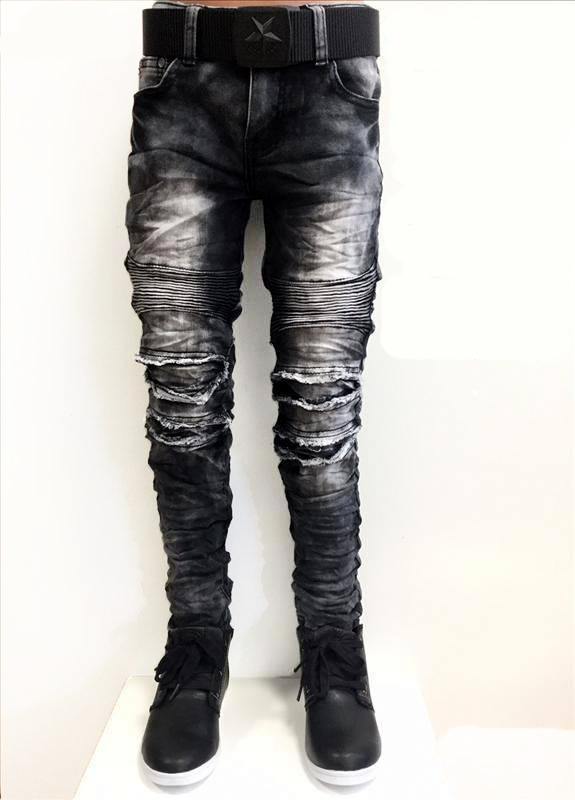 Squared and Cubed Jeans BIKER Destroyed black