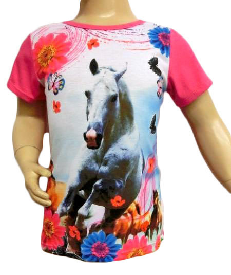 T-shirt butterfly horse